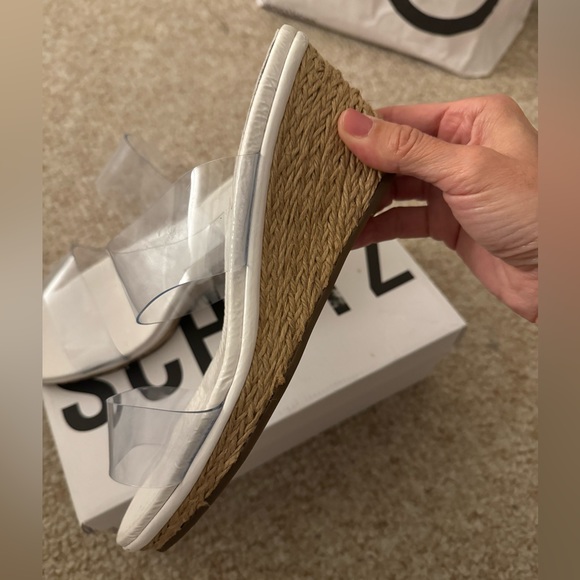 Schutz summer wedge heel transparent white 8 - Picture 2 of 5